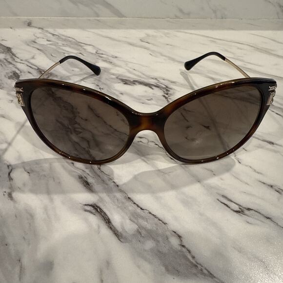 Versace Mod 4316-B 5148/13 Brown Jewel Embellished Sunglasses 57-17-140 - Picture 1 of 10